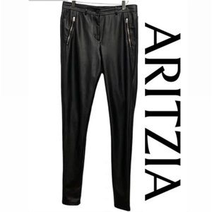 Aritzia Wilfred Free Black Vegan Leather Pants/Leggings Size 2